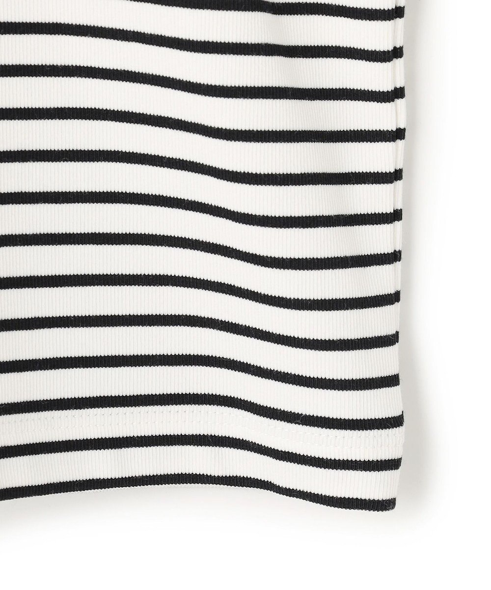 UNFILO L ハイツイストスムース バックZIP ボーダートップス 