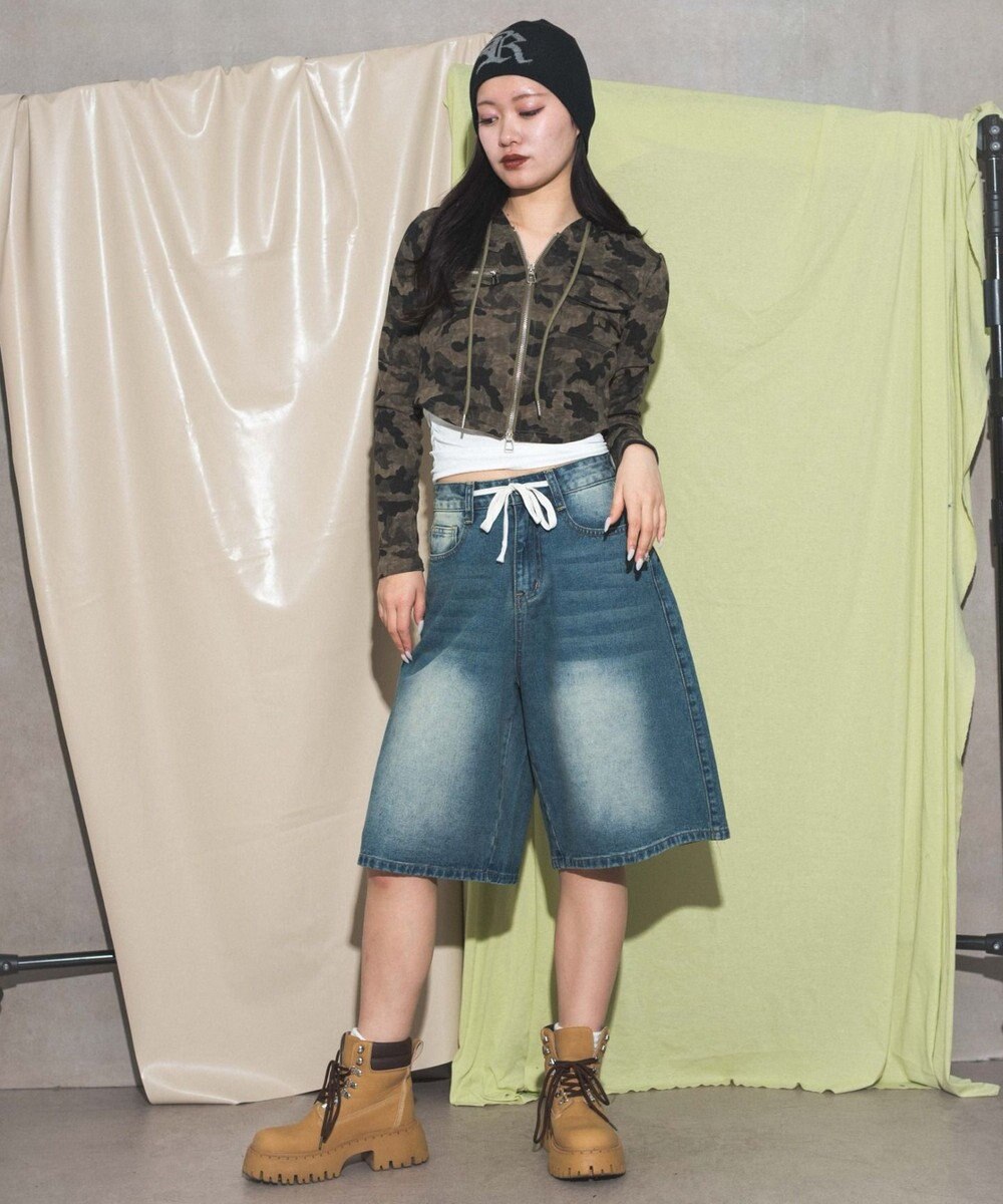 WEGO ブラストデニムハーフパンツ 