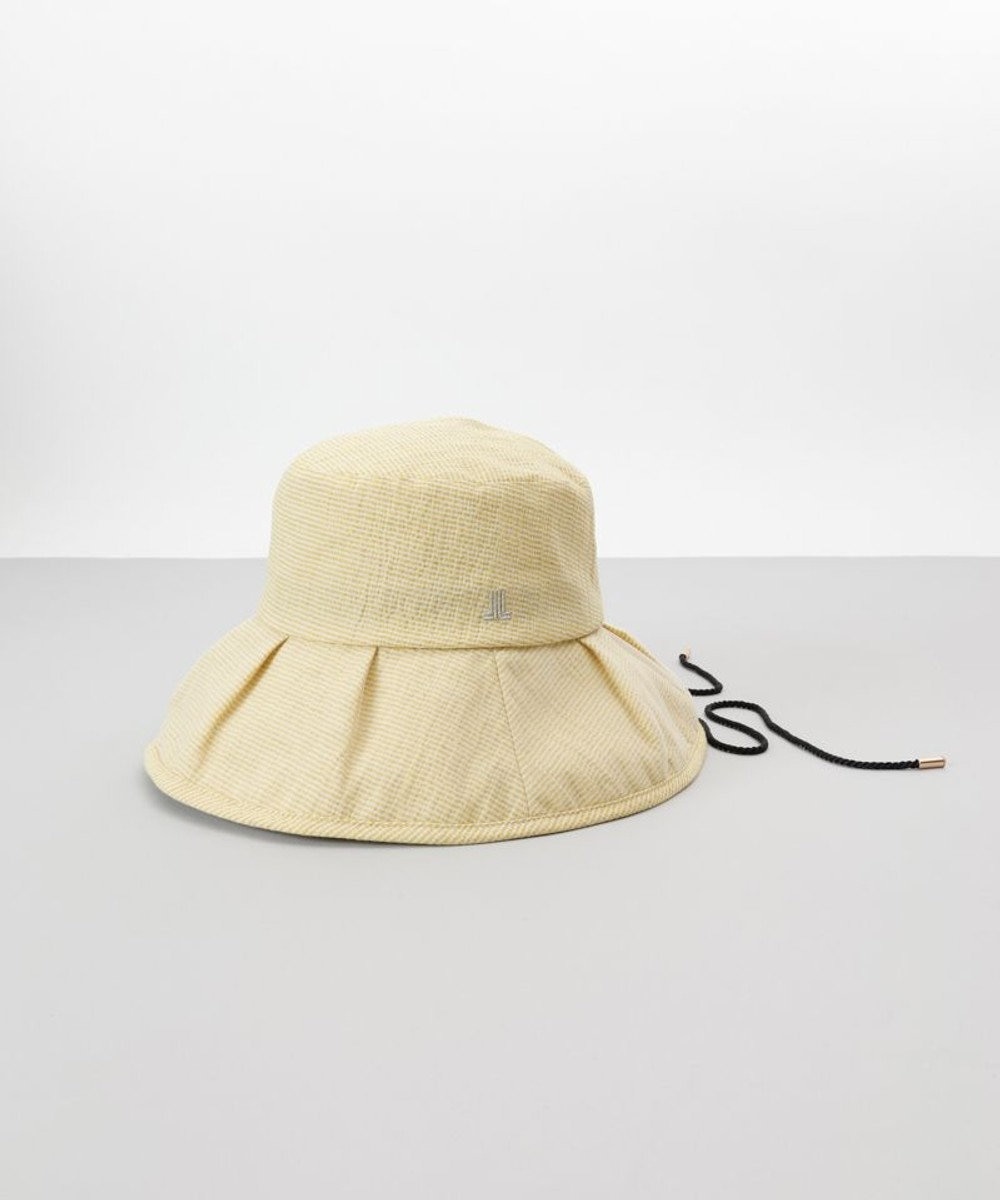 AURORA 【 LANVIN COLLECTION（ランバン コレクション） 】シルクギンガムカサブランカハット 