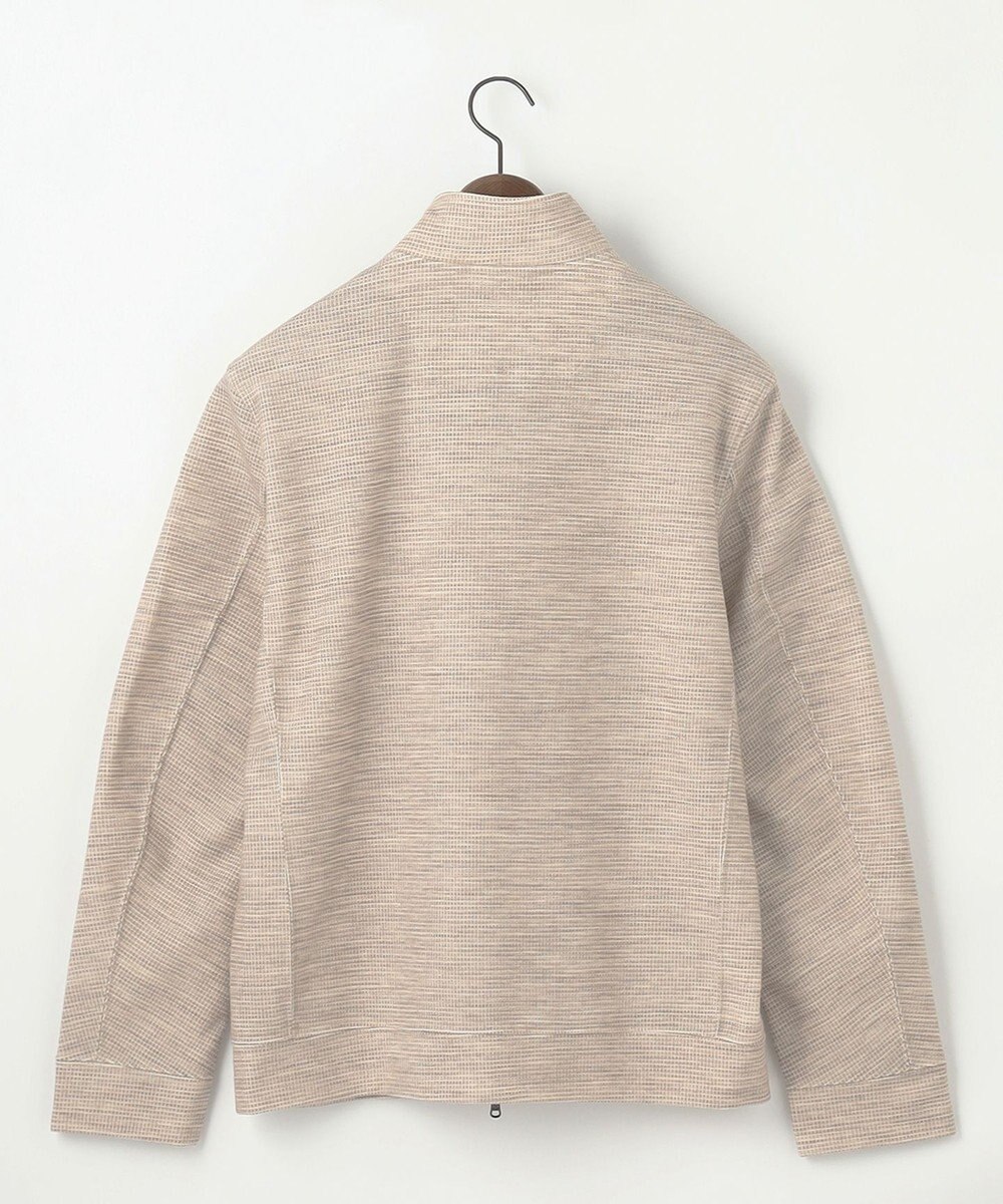 JOSEPH ABBOUD 【ストレッチ/ソフト/洗える/JAPANファブリック】ウールブロックピケ スタンドジップ アウター 