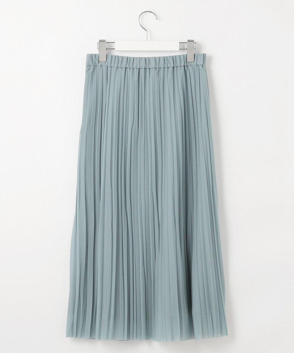J.PRESS LADIES L 【洗える】オーガンジートリコット プリーツ スカート 