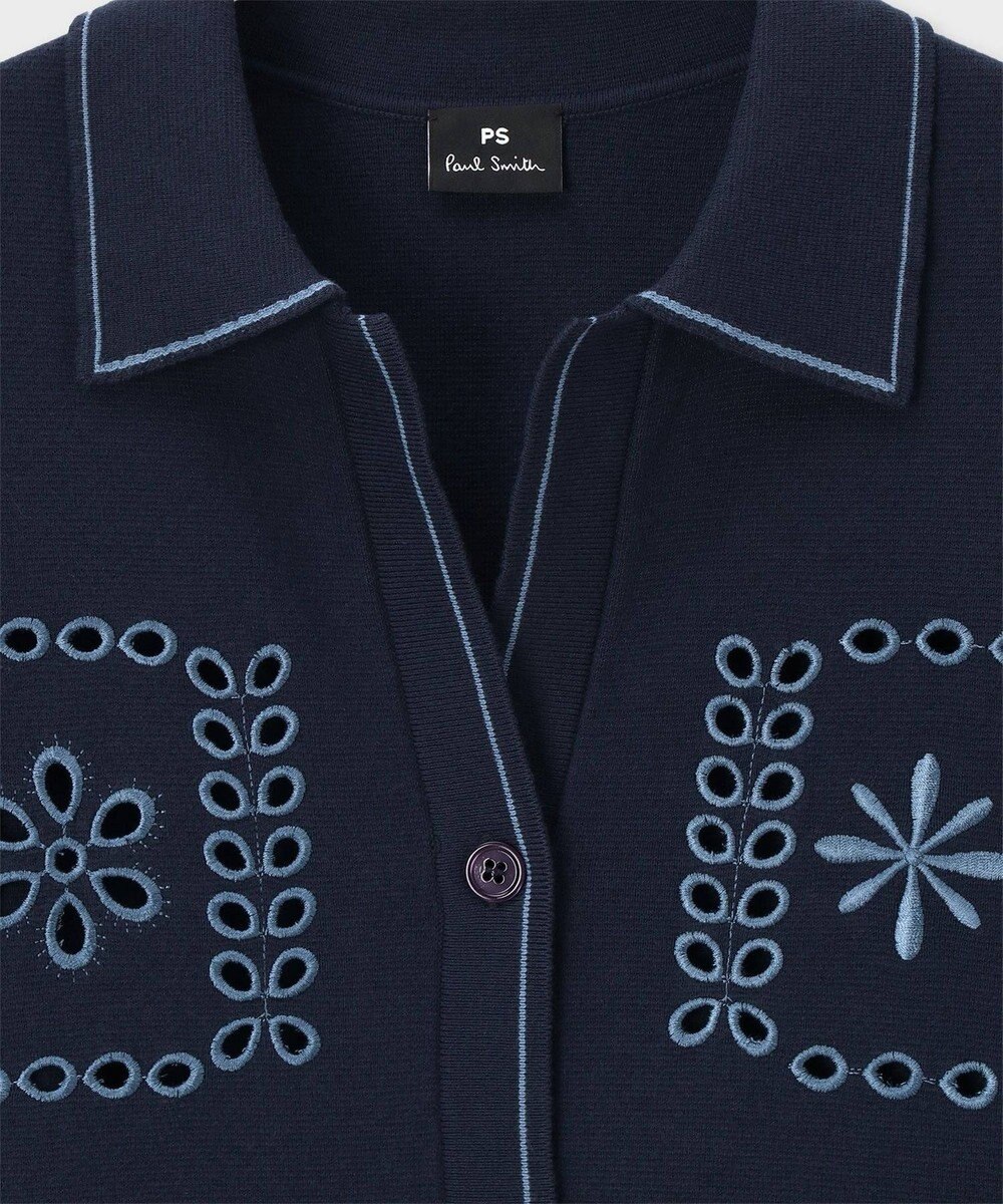 Paul Smith ハンドクラフトエンブロイダリー 半袖ニットシャツ 