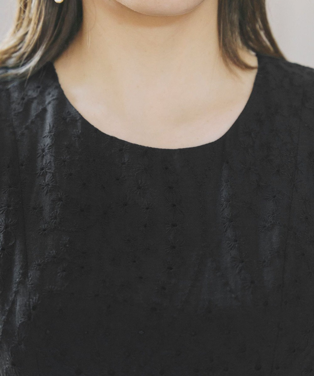 Tiaclasse 【洗える】パンチングレーススカラップワンピース 