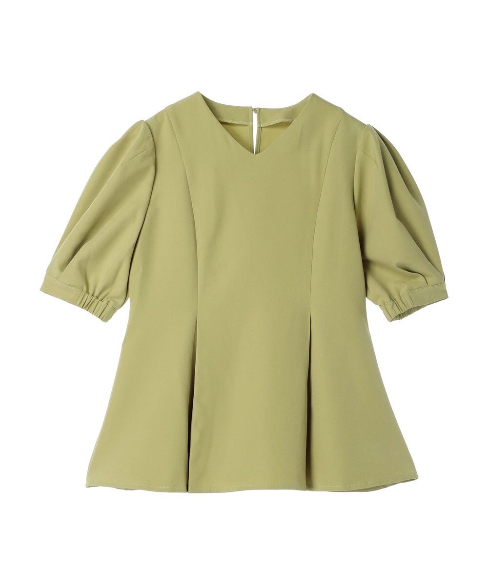 Green Parks AnriettMusee パフスリーブペプラムブラウス 