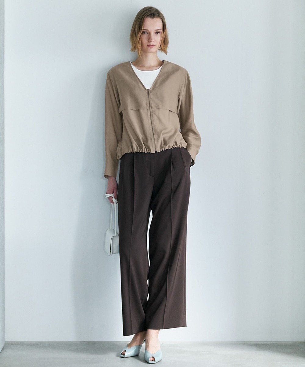 ICB 【WEB限定カラーあり】 リヨセルナイロンワッシャー Vネックブルゾン 