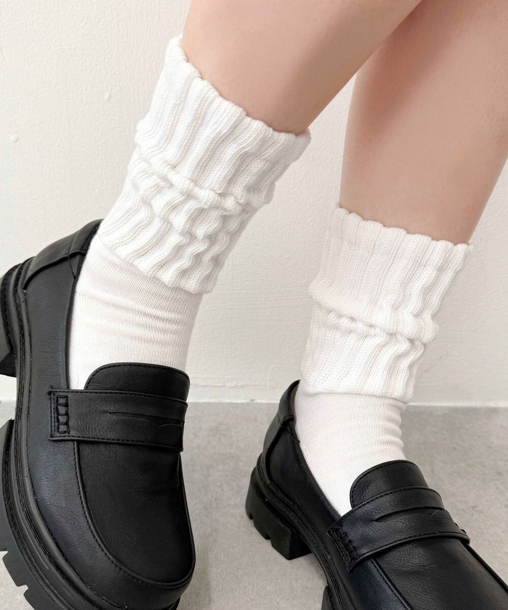 WEGO サポート付きボリューム無地リブソックス 