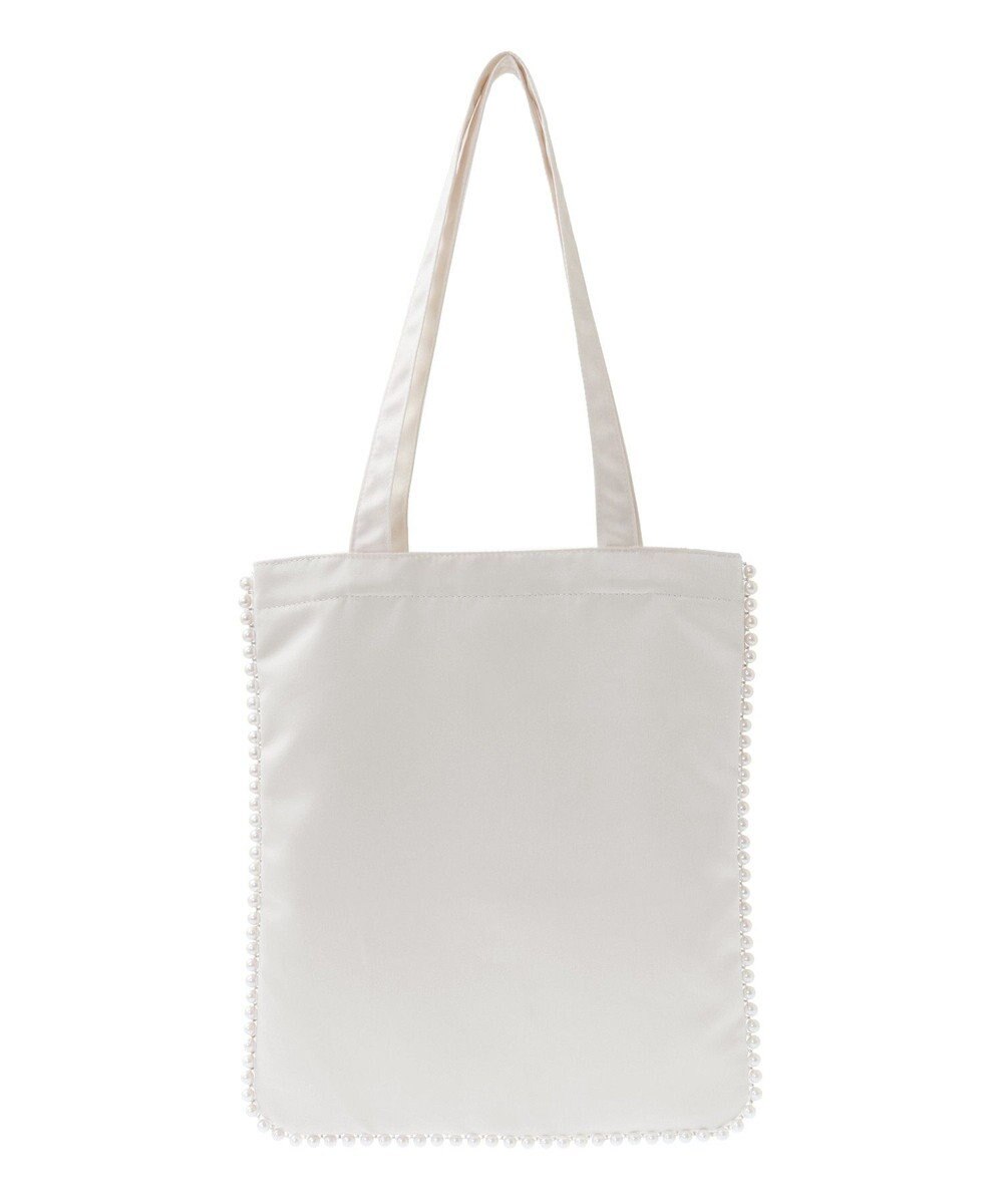 Maison de FLEUR サテンパールブレードトートバッグ 