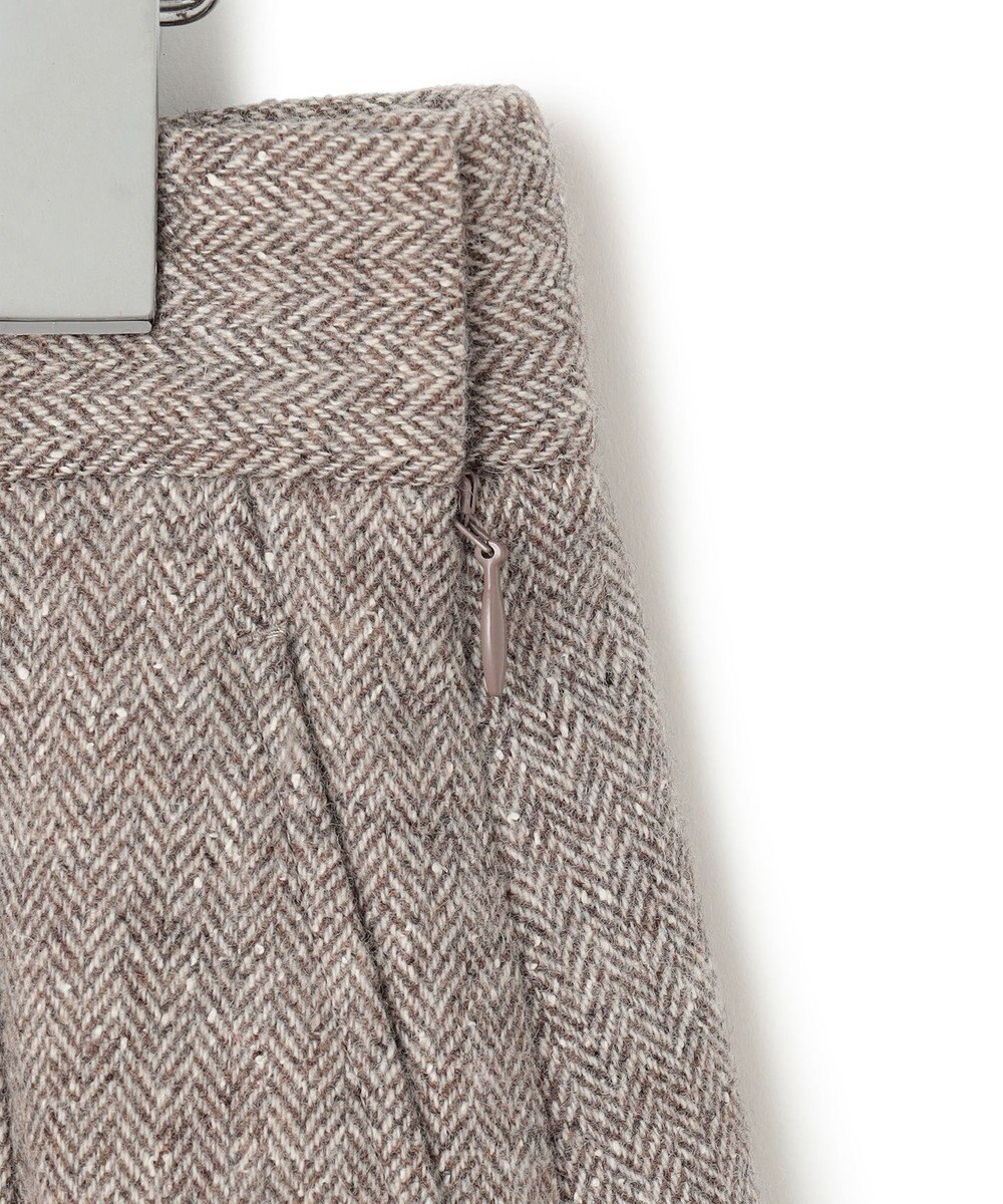 23区 シルクネップヘリンボーン ガウチョ パンツ 