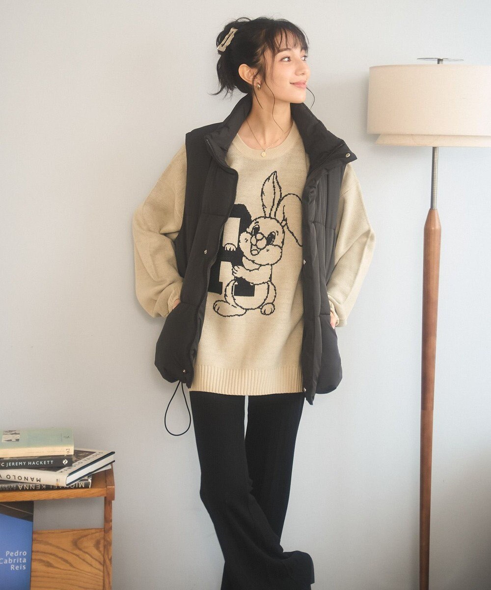 WEGO 【新色追加/ユニセックス着用ITEM/SMLサイズ展開】ジャガードグラフィックプルオーバー（LS） 