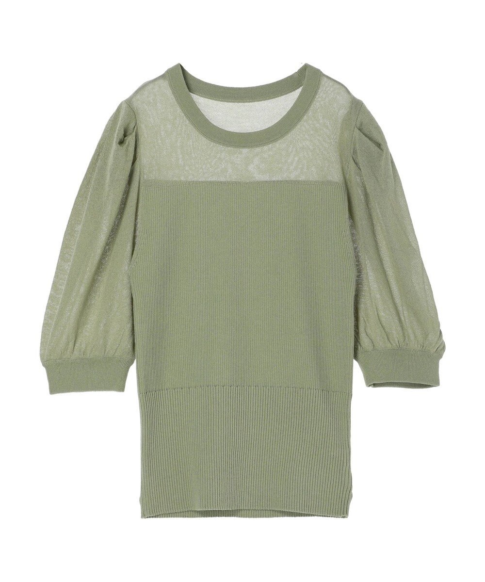 earth music&ecology シアーパワショルニットプルオーバー 