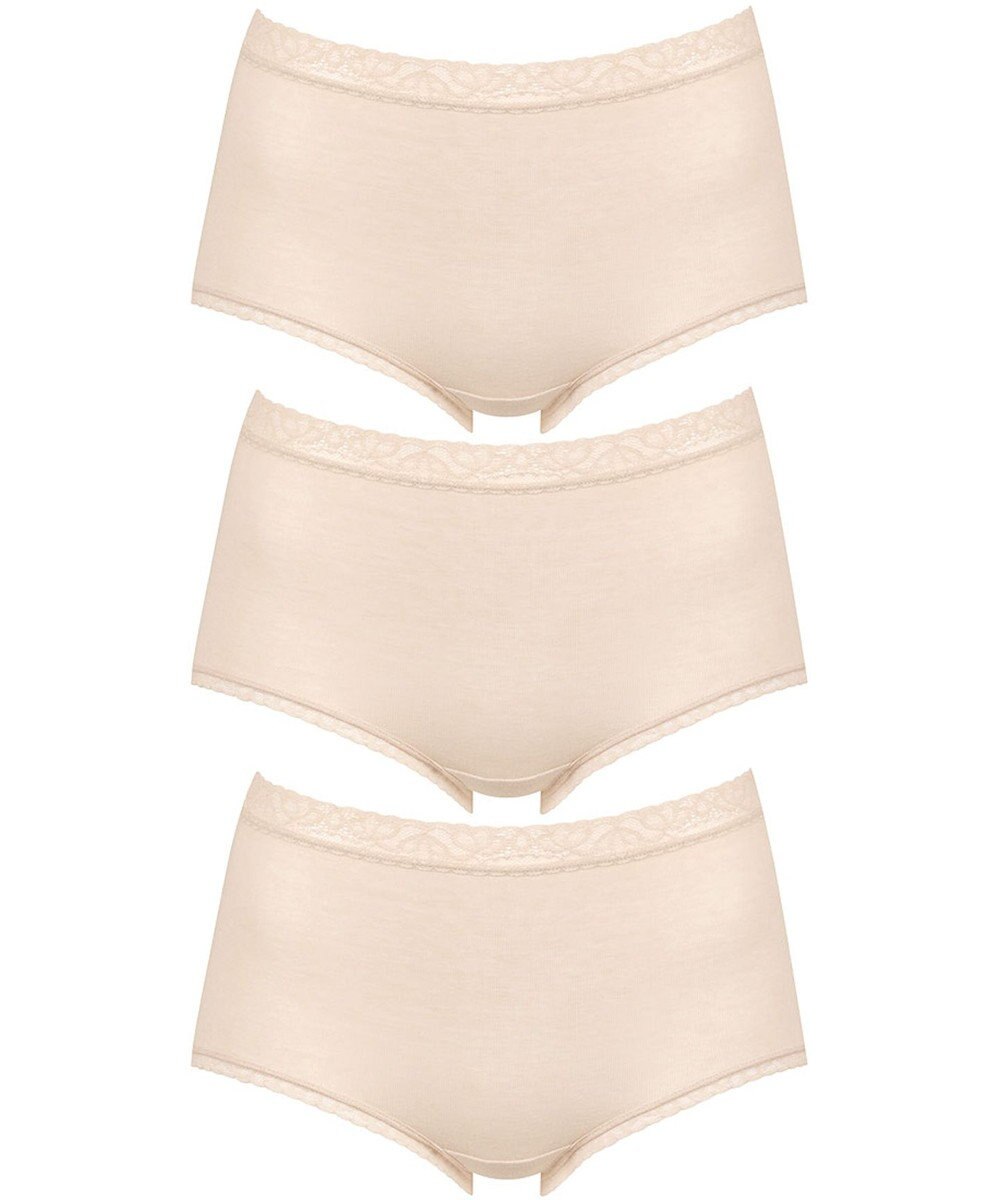 Wing ショーツ 【3枚セット】 綿混(身生地部) ここちよいフィット感 やさしい肌あたり 【デイリーフィットやわらかコットン】 はきこみ丈ふかめ EC3330 ウイング／ワコール 