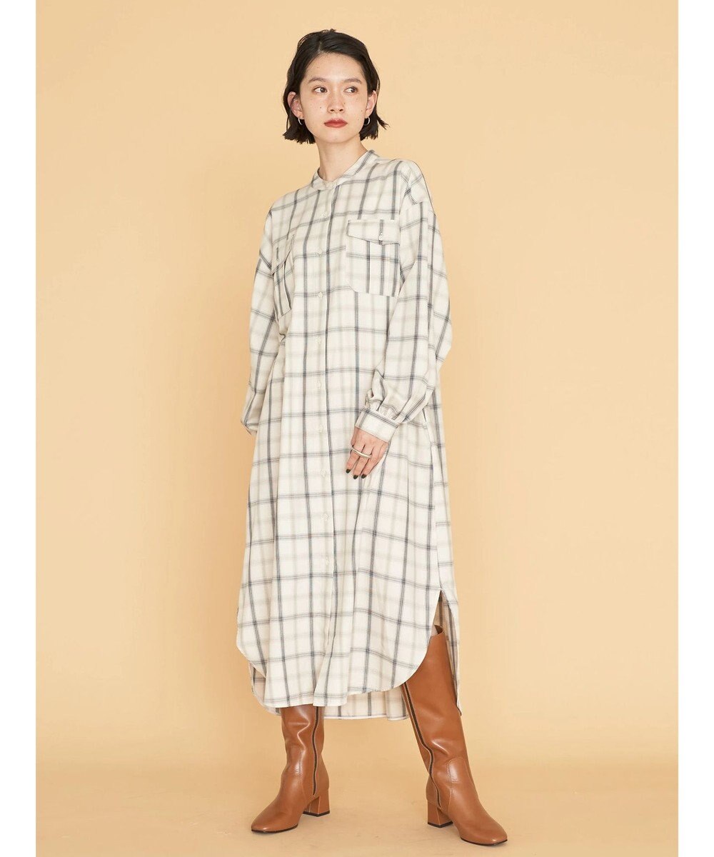 AMERICAN HOLIC イージーケアＷポケットシャツワンピース 