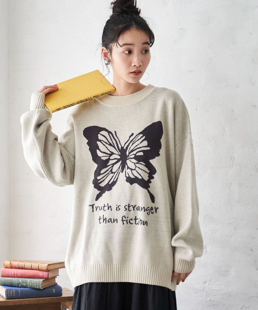 WEGO オーバーフィットジャガードプルオーバー 