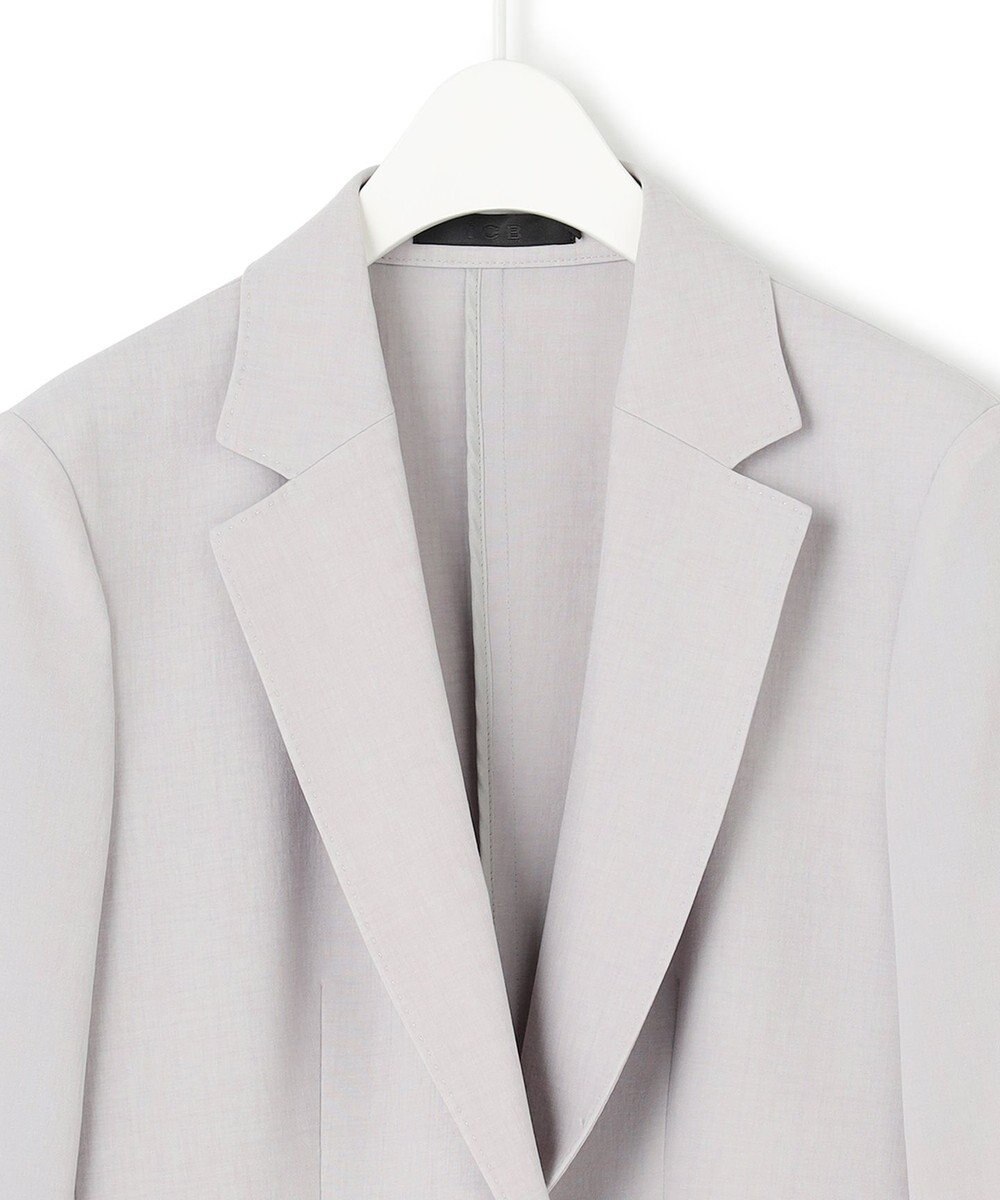 ICB L 【接触冷感・速乾・防シワ・洗える】 レーヨンライクトロ テーラードジャケット 