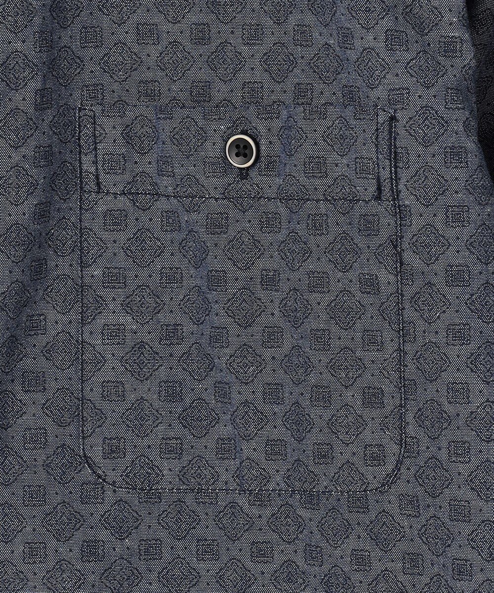 JOSEPH ABBOUD 【オーガニックコットン】ダンガリープリント シャツ 