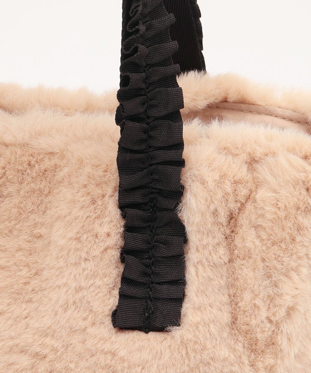 ANY SIS フリルハンドルフェイクファー バッグ 