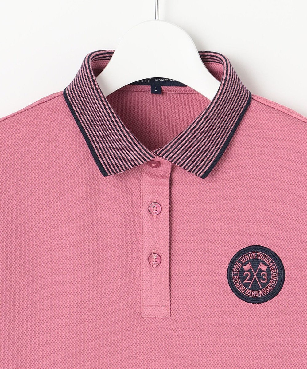 23区GOLF 【WOMEN】【WEB&一部店舗限定】ハニカムライトカノコ 半そでポロシャツ 