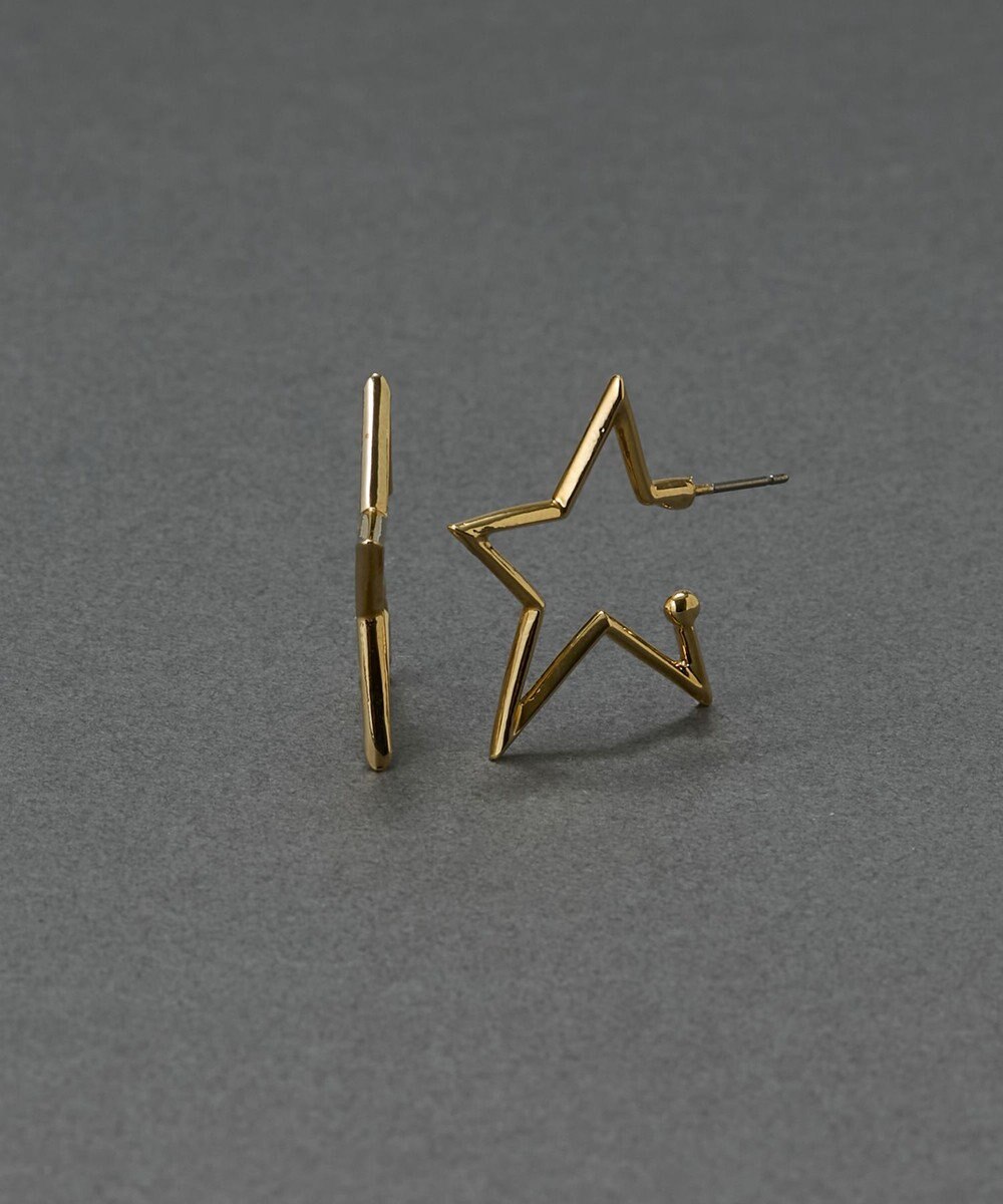 Phoebe 〈金属アレルギー対応〉スターフープピアス　ゴールド/ニッケルフリー 