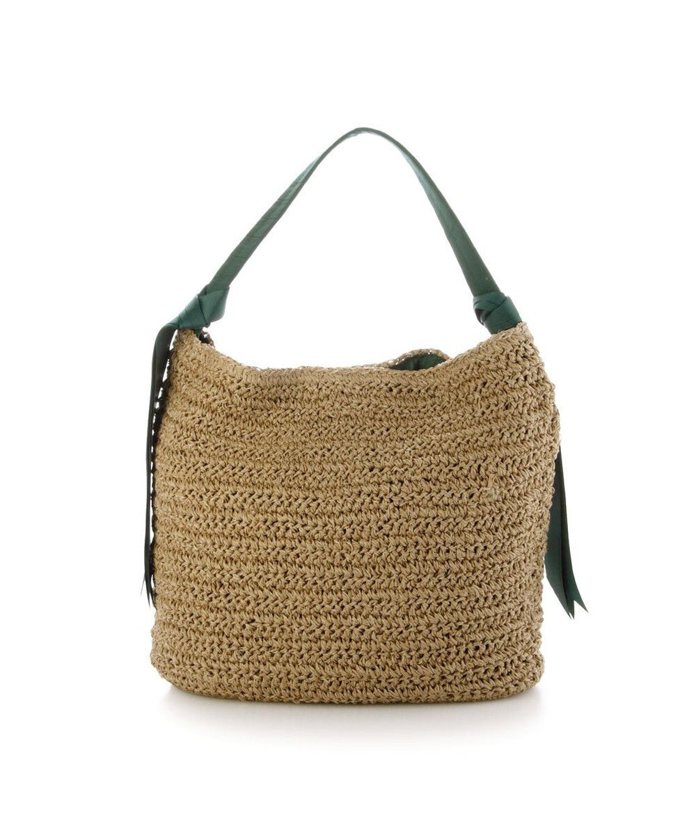 UNBILLION カシュカシュ cachecache / 下がりグログラン地柄編みトート カゴバッグ 