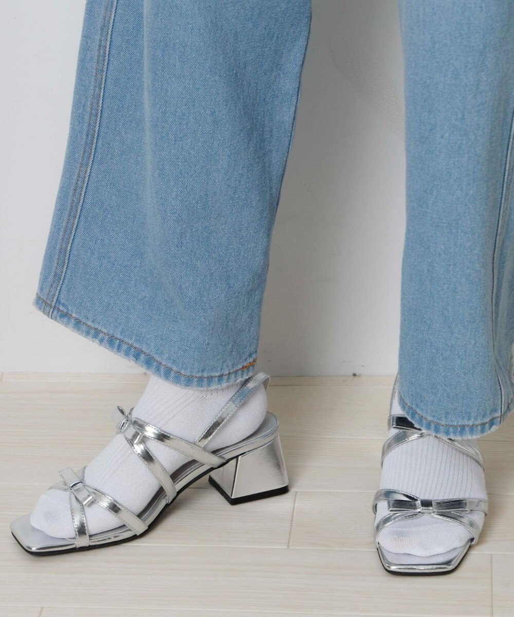 WEGO リボンヒールサンダル 