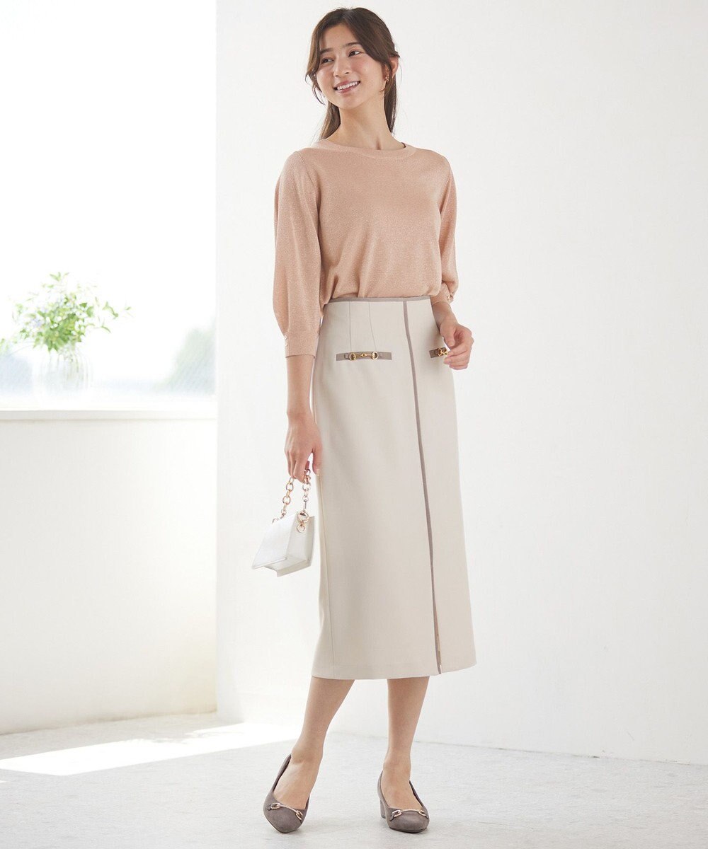 ANY SIS S 【全方位 好印象】フェミニンブラウス×ビットタイトスカート セット 