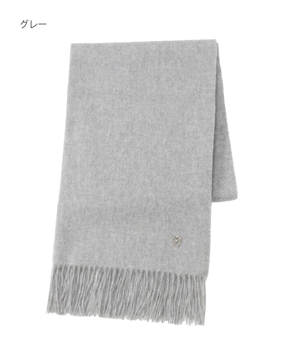 MOONBAT FURLA(フルラ）【WEB限定】ウール100％ アーチロゴ 無地ストール 190cm×60cm 