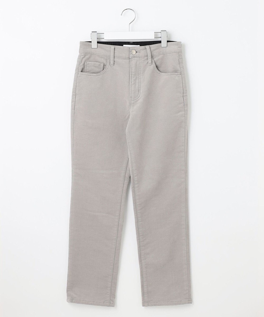 自由区 【洗える】リブレスコール ストレートパンツ 