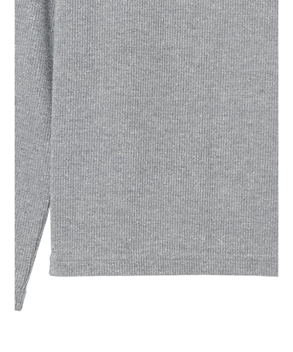 Green Parks ラメリブタートルカットソー 