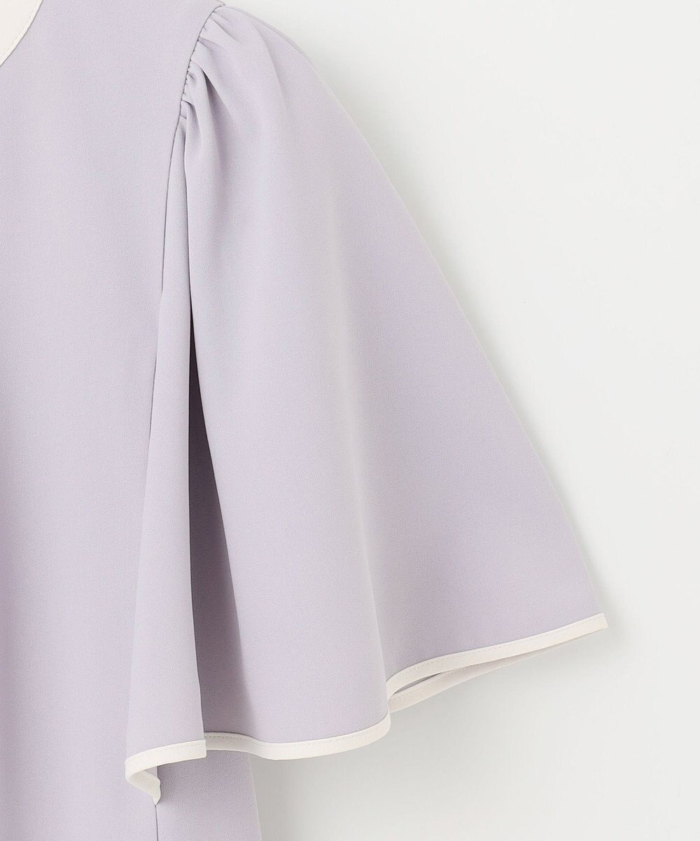 ANY SIS L 【洗える】2WAYバイカラーフレア ブラウス 