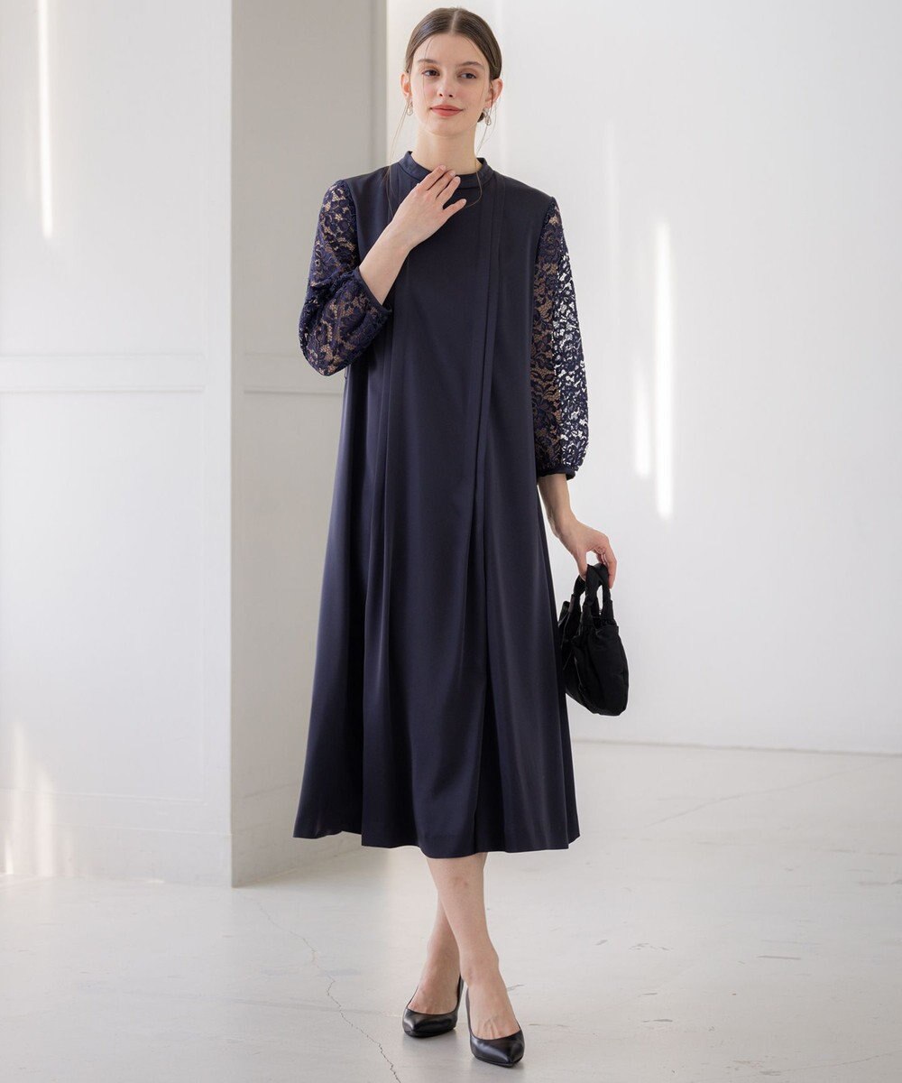 23区 【APPLAUDIR】ノーブルサテン レースコンビドレス 