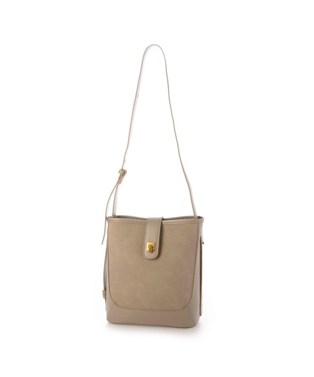 UNBILLION カシュカシュ cachecache / スエード調×スムースおこし金具ショルダーバッグ 