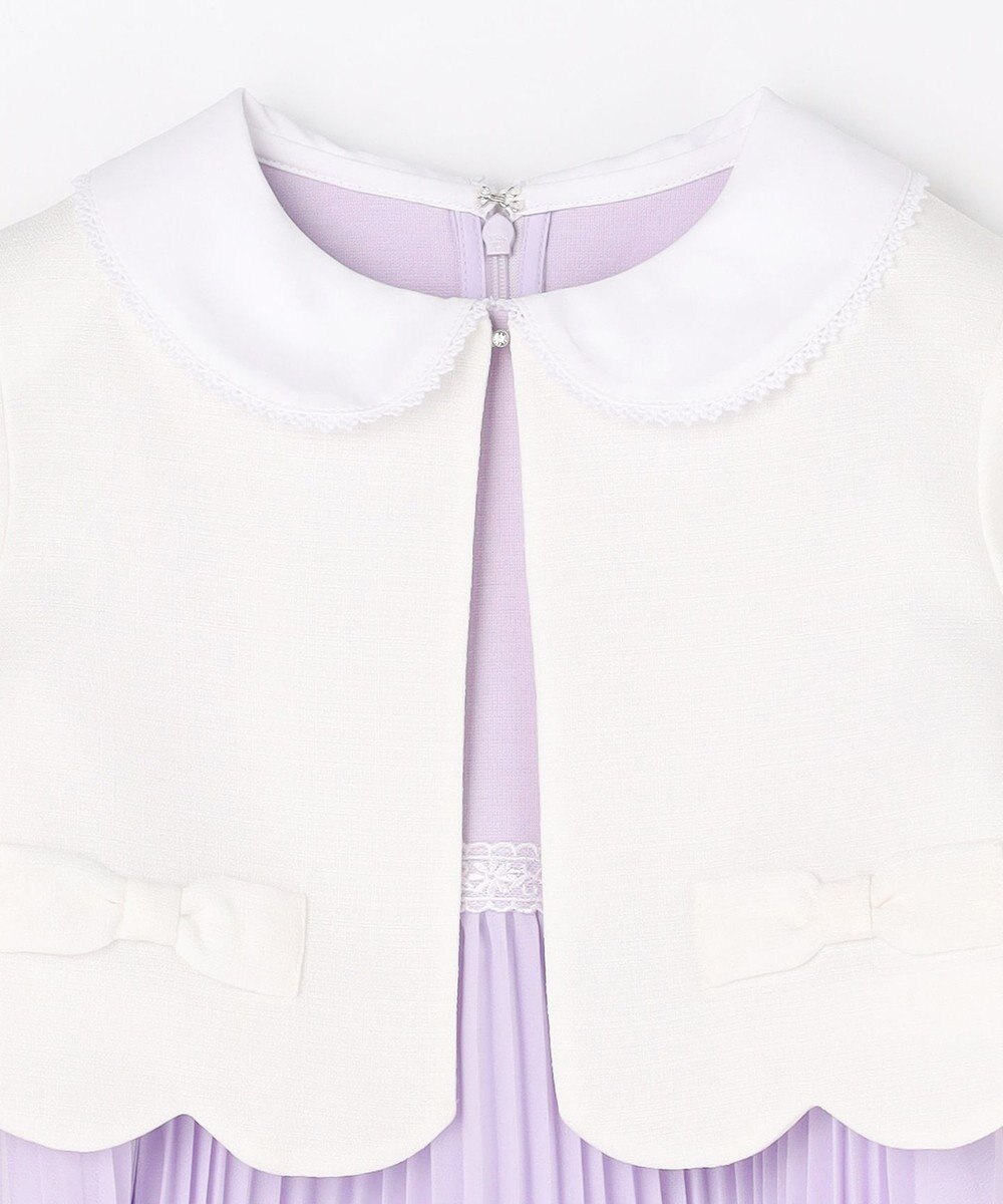 ANY KIDS 【2点セット】リボンボレロジャケット+シフォンプリーツ ワンピース 