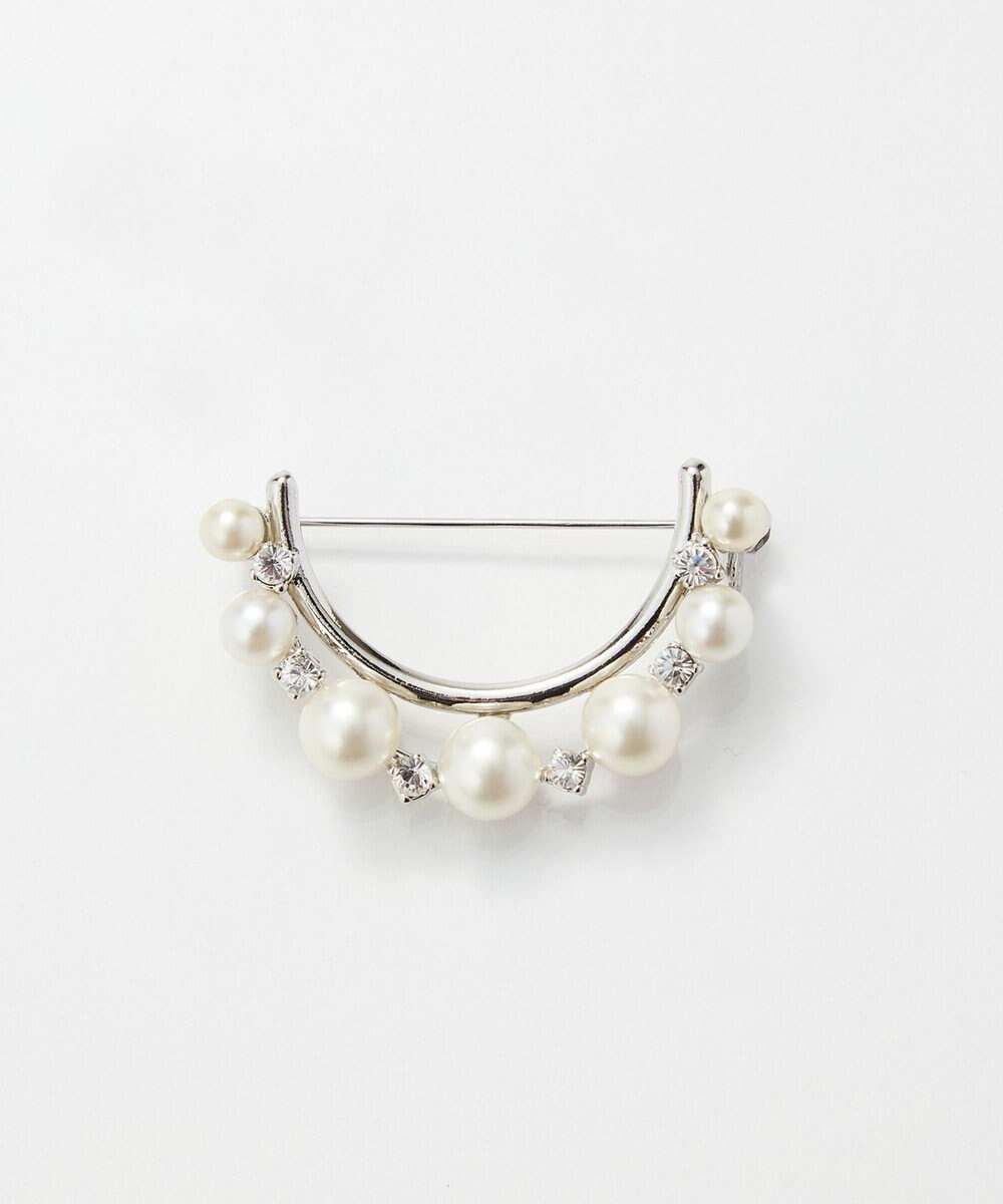 Phoebe <オンワード限定セット>ワントップパールネックレス×フォーマルパールビジューハーフブローチ 