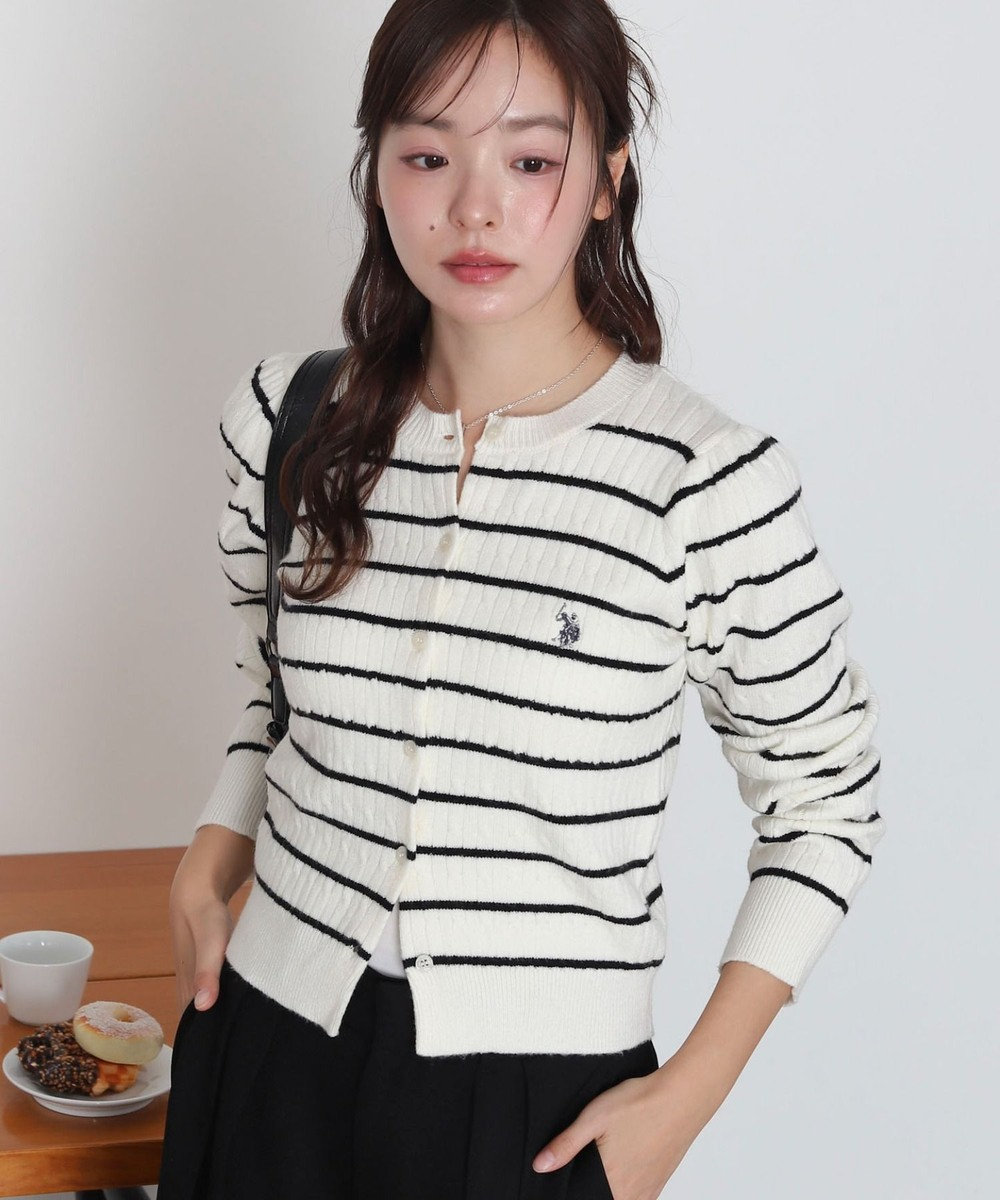 WEGO 【26年春新作】別注USPOLOケーブルニットカーデ 