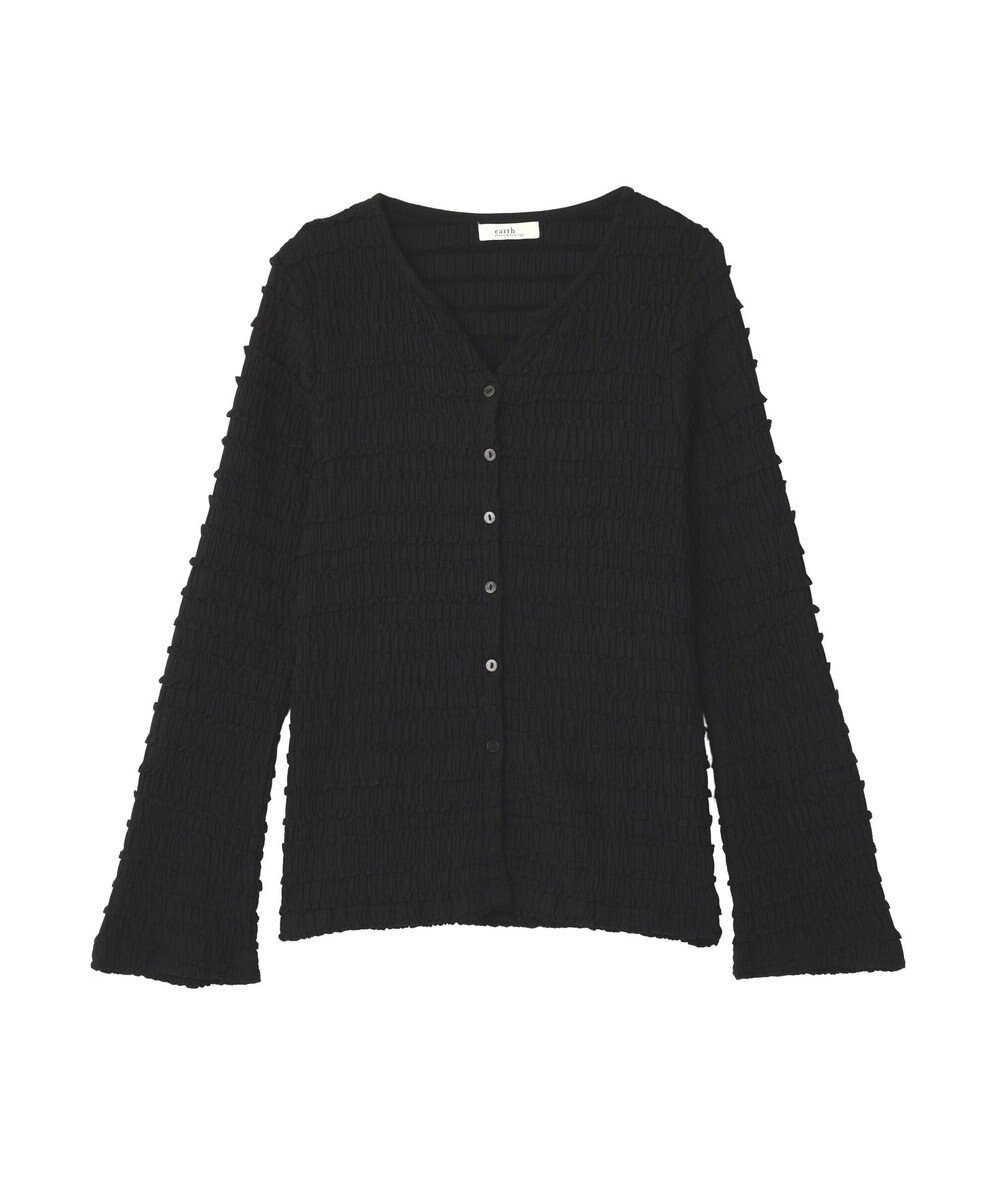 earth music&ecology 【予約】シャーリングカットカーディガン 