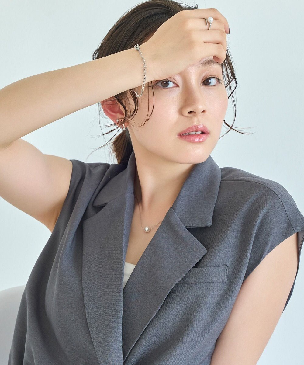 Phoebe <オンワード限定セット>ワントップパールネックレス×フォーマルパールビジューハーフブローチ 