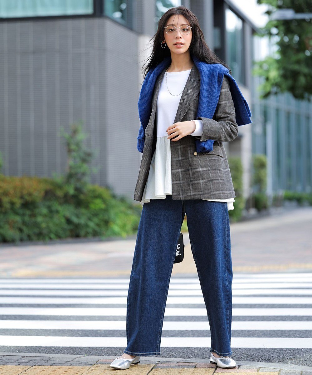 ANY SIS L 【美Denimシリーズ】セミカーブワイド デニム 