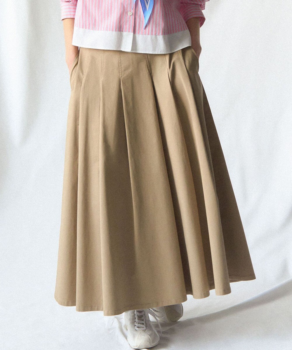 23区 S 【先行予約】ストレッチギャバ タックフレアスカート 