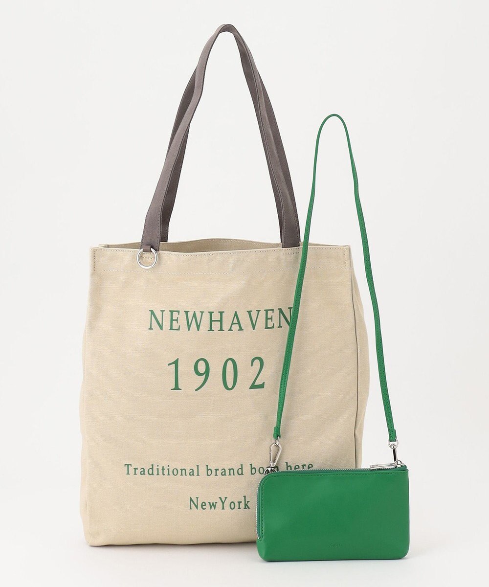 J.PRESS LADIES 【WEB限定カラーあり・A4サイズ収納可・セットアイテム】ポーチ付き PRINTED トート バッグ 