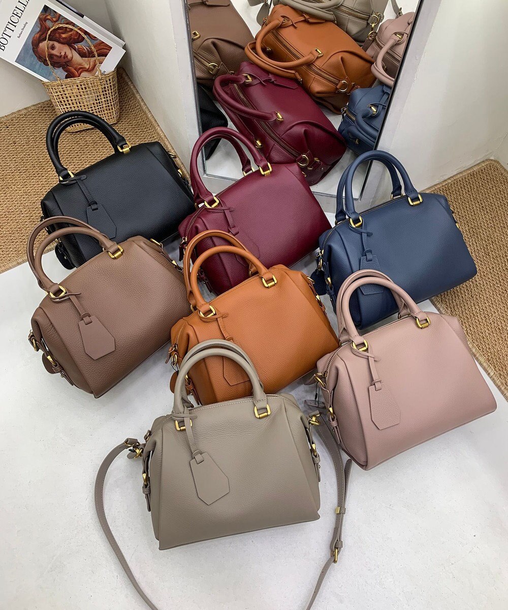 style code [Lyrss]牛革　ボストンバッグ 