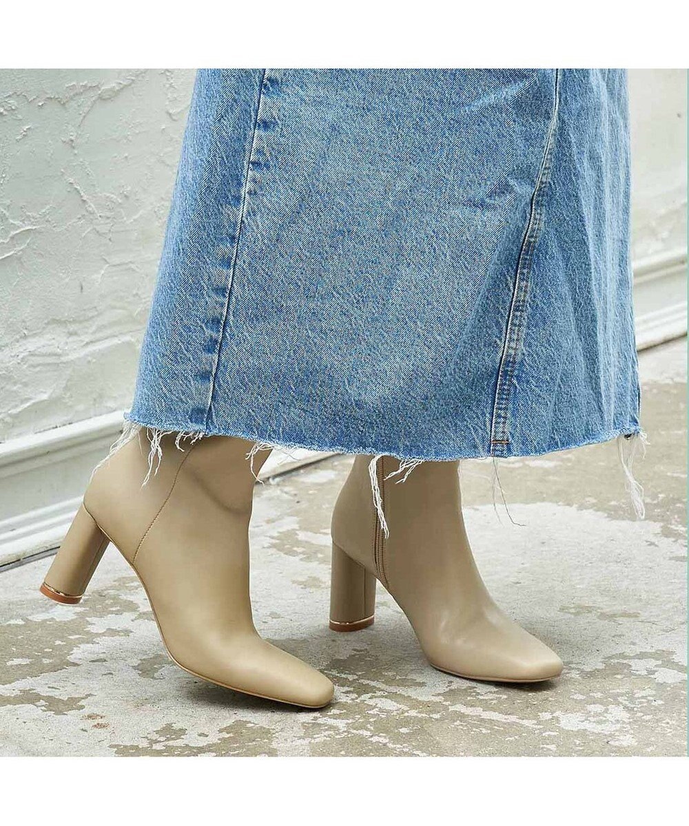 MODE ET JACOMO <MODE ET JACOMO>サイドベルトスクエアトゥショートブーツ 