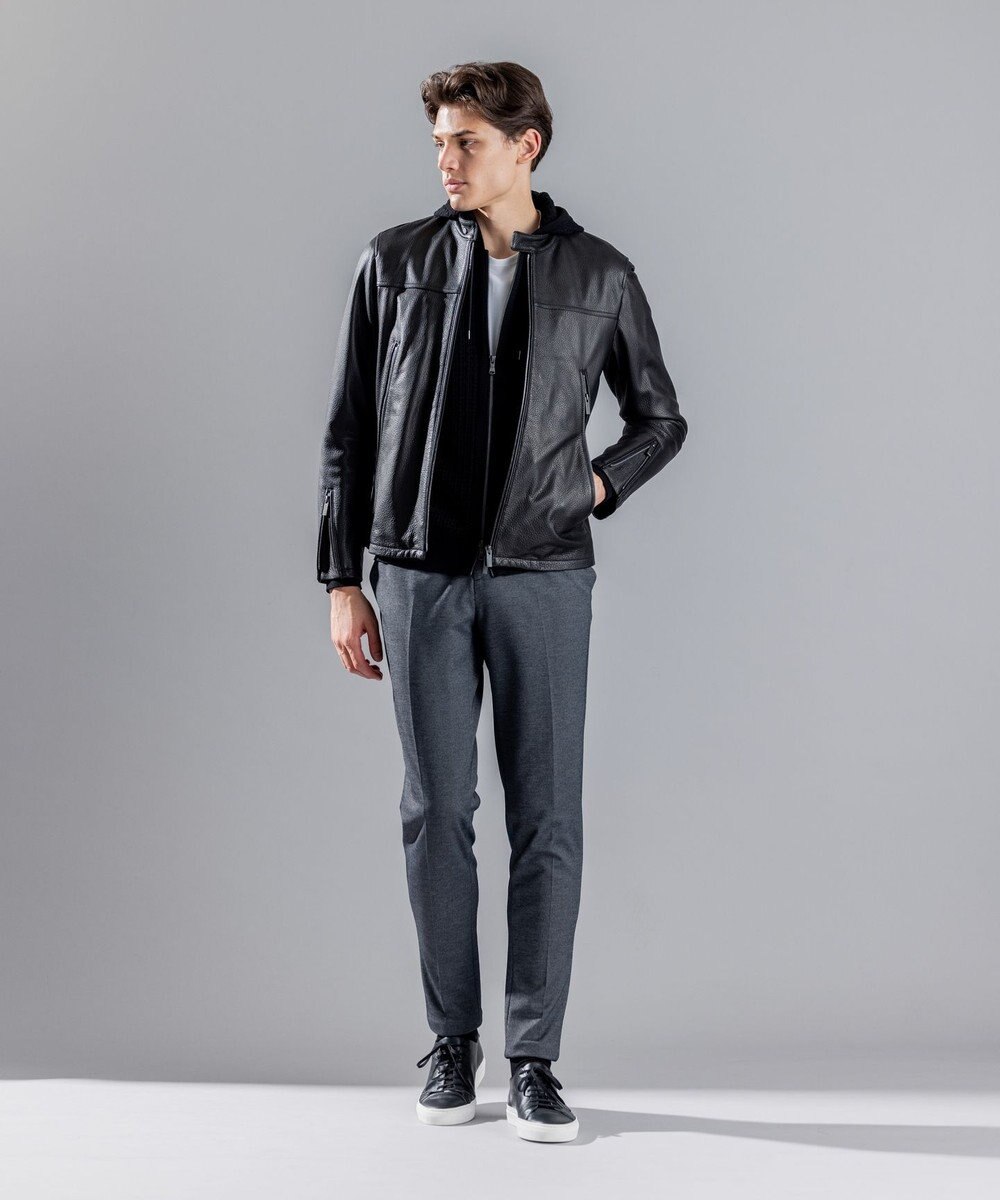 JOSEPH HOMME 【イージーケア】 ヴィスコースリンクス　ジップアップニットパーカー 