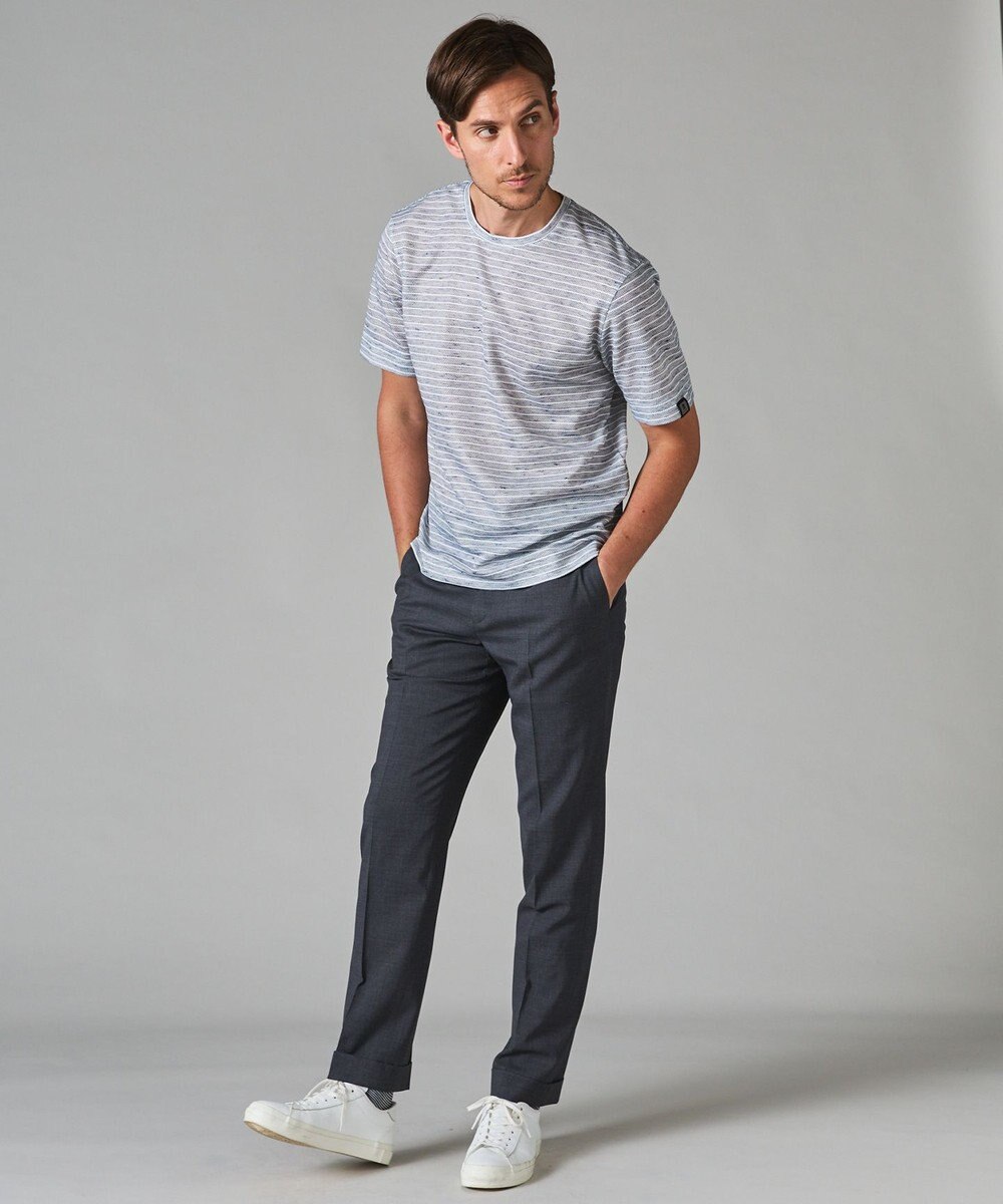 GOTAIRIKU ロングセラー【洗える/折り目加工/シワになりにくい/ウエストアジャスター】ウォッシャブル サマーウール100％パンツ_定番色(ノータック)23/24年モデル 