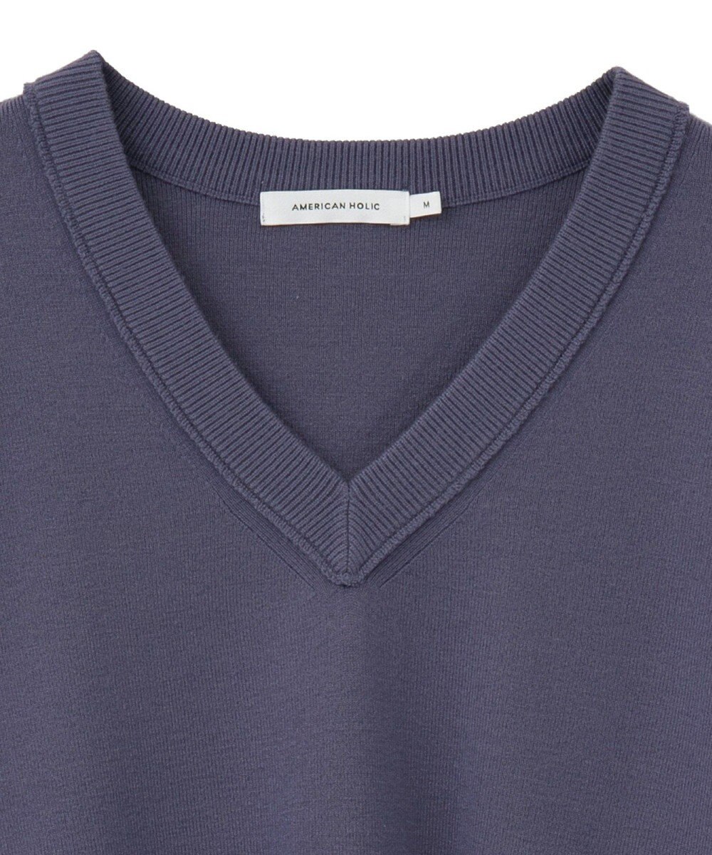 AMERICAN HOLIC バイパチVネックニットプルオーバー 