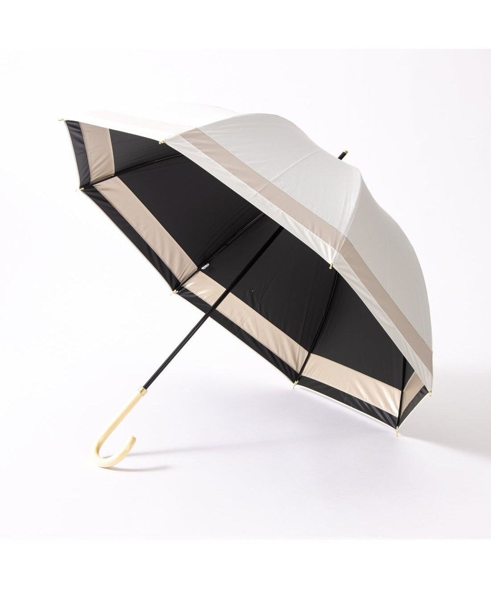 UNBILLION カシュネ cachenez / 【晴雨兼用】【日傘】 【UV カット率99.999.9％以上】PU切り継ぎボーダーバルーンショートパラソル 