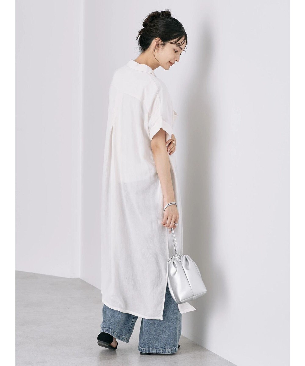 AMERICAN HOLIC 楊柳Ｗポケット開襟ワンピース 