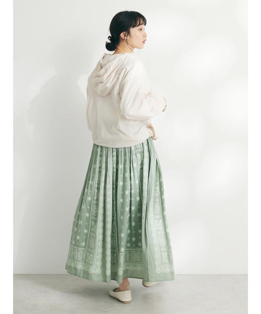 CRAFT STANDARD BOUTIQUE パネル柄マキシギャザースカート 