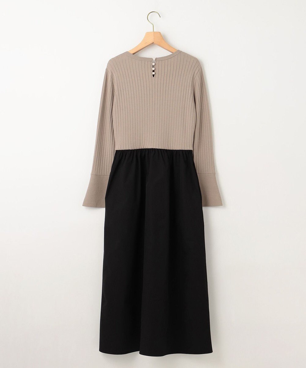 組曲 【WEB限定】リブニットコンビワンピース 