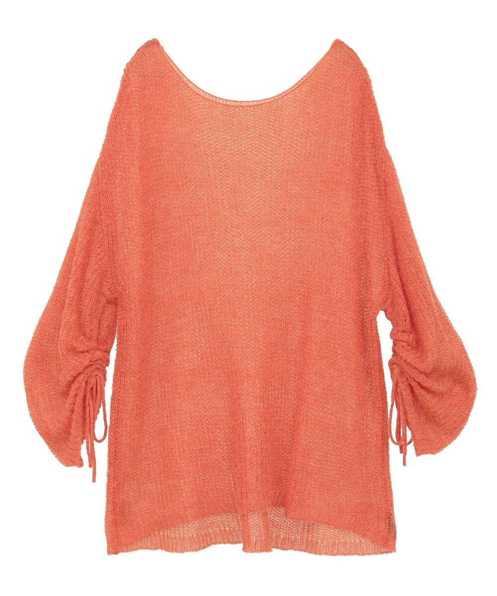 YECCA VECCA 袖シャーリングシアーニット 