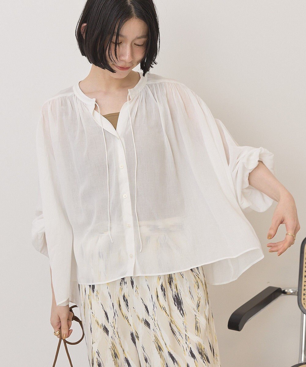 AMERICAN HOLIC スキッパーギャザーブラウス 